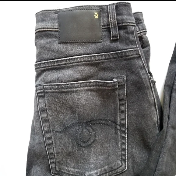 R13 High Rise Skinny Jeans Size 27 Faded Black - Picture 2 of 8